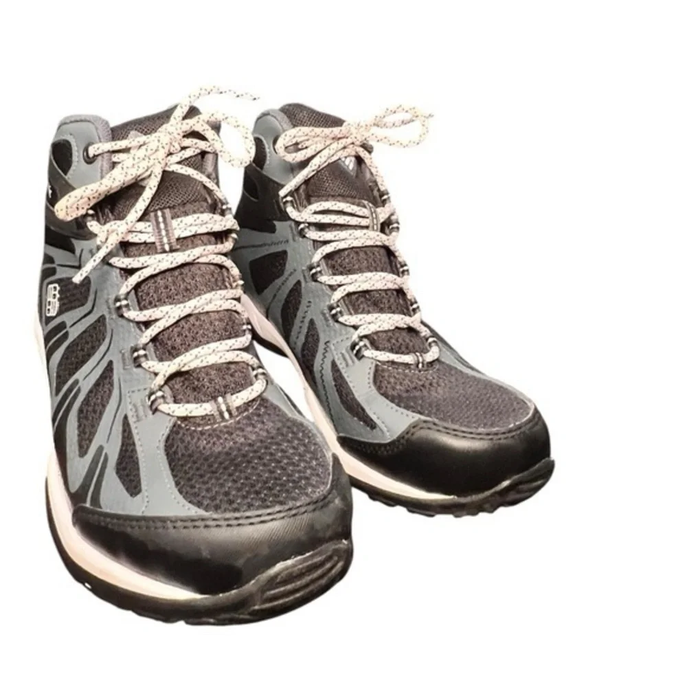 COLUMBIA Women's Grove Heights Low OD Techlite Trail Hiking Shoes‎ 6 Black/Grey